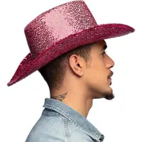 Boland - Hoed cowboy Rodeo party roze Roze - 59 - Volwassenen - Unisex - Festival - Bride to be - Cowboy