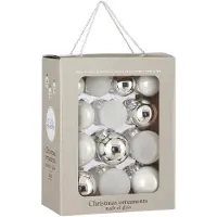 House of Seasons Kerstballen Set - 26 Stuks - Ø7 cm - Glas - Wit