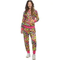 Boland - Trainingspak Street art babe UV (XL) - Volwassenen - - 80s - 90s - foute party - grappig - retro trainingspak - neon