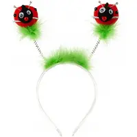 Partyxplosion Diadeem lieveheersbeestje (rood, zwart en geel/groen)