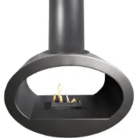 Xaralyn Bio-ethanol haard - plafondhaard Floh - 2KW verwarming - hangende haard - inclusief bio-ethanol brander - echte vlammen - sfeerhaard