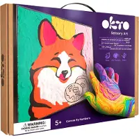 Okto Sensory Art Kleuren op nummers - Dieren - Vos - Luchtklei - 21x21cm - 5+