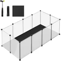 Songmics Kleindierenverblijf met afneembare en waterdichte bodem, 143L x 73B x 46H cm