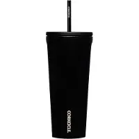 Corkcicle Thermosbeker Cold Cup met Rietje Zwart 710 ml