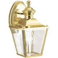 Kichler LED Wand Buitenlamp Bay Shore | 1X E27 Max 60W | IP44 | Dimbaar | Polished Brass