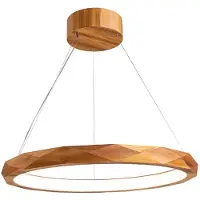 Accord Houten LED Hanglamp Angular | 1X E27 Max 40W | Teak