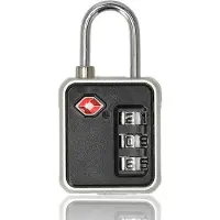 Discountershop Hangslot TSA – Cijferslot 3 Digits – TSA Kofferslot & Reisslot – Slot voor Bagage, Koffer & Backpack – Weerbestendig Zwart