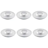 Westmark 6 eierdopjes, rond, stapelbaar, ø 10 cm, hoogwaardig kunststof, Punto, wit, 206222E3