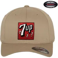 7UP Retro Logo Patch Baseball Cap IMG-92-7UP9901-CB27 Khaki-S/M