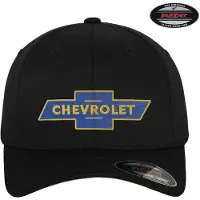 Chevrolet Cap Bowtie Logo Flexfit Cap GM-92-CHEV9901-CB66 Black-L/XL