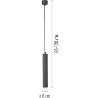 Schöner Wohnen Hanglamp DANTE, dimbaar, zwart, Woon-/ Eetkamer, metaal, Modern, hanglamp