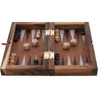 Engelhart Schaak/Backgammon Opklapbaar Klein – Houten 2-in-1 Bordspel – Schaakspel & Backgammon – Klassiek Strategiespel – 2 Spelers – Compact Reisformaat –