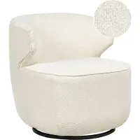 Beliani MOLLEBY - Fauteuil - Off-white - Bouclé