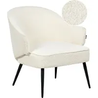 Beliani KAYLA - Fauteuil - Off-white - Bouclé
