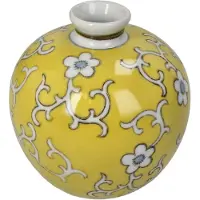 HD Collection Vaas Porselein Geel 11,5x11,5x11,5cm