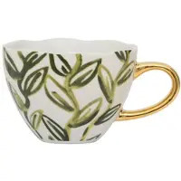 Urban Nature Culture Thee- en Koffiekop Good Morning Cappuccino/Tea Leaves Evergreen Sprig 350 ml