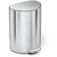 Simplehuman Prullenbak Halfrond Geborsteld Staal 6L