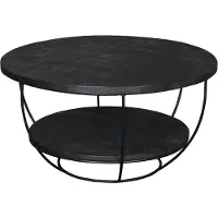 LivingFurn salontafel evan norris 65 cm mangohout / gecoat staal
