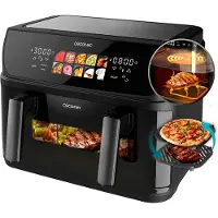 Cecotec Airfryer 10L, 4 Weerstanden, Air Fryer, Cecofry&amp;Grill Duoheat 10000. 2800W, Perfecte Goudkleur en Grill Smaak voor