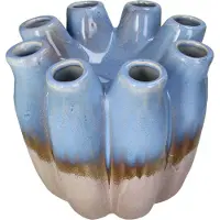 HD Collection Vaas stoneware Blauw 24,5x24,5x23,5cm