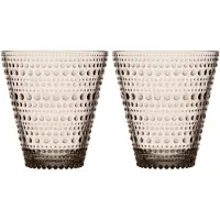 Iittala Kastehelmi glas 30 cl, 2-pack Linnen