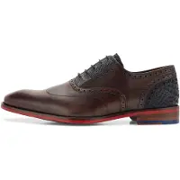Floris van Bommel Veterschoen 'De Stapper 03' donkerbruin