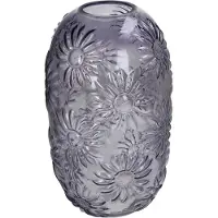 HD Collection Vaas Glas Paars 19x19x33,5cm