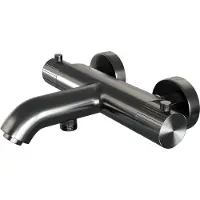 Brauer Stripe opbouw baddouche thermostaatkraan gunmetal geborsteld PVD