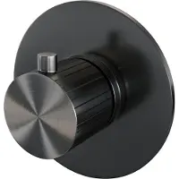Brauer Stripe Inbouwthermostaat - Geborsteld Gunmetal PVD - Kranen, Badkranen, Inbouw Badkranen - 8720724564504