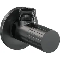 Brauer stripe hoekstopkraan compleet met slang gunmetal geborsteld pvd
