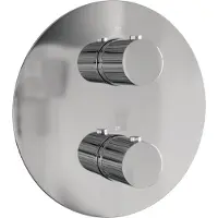 Brauer Stripe 3-weg Inbouwthermostaat Rond - Chroom - Kranen, Badkranen, Inbouw Badkranen - 8720724564658