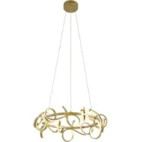 QAZQA Design Hanglamp Goud Rond 3-Staps Dimbaar - Krisscross