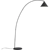 QAZQA Retro vloerlamp zwart met witte binnenkant - Triangolo