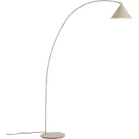 QAZQA Retro vloerlamp beige met witte binnenkant - Triangolo