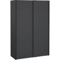 Ebuy24 Bergamo schuifdeurkast 2 deuren 140x220cm mat grijs.