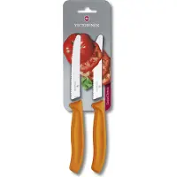 Victorinox Tomatenmes Swiss Classic Gekarteld Oranje (2-delig)
