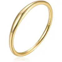 Elenza AMS Elenza Thin .925 Zilveren Ring met Gouden Plating – 1mm-17mm