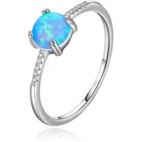Elenza AMS Elenza Sterling Zilveren Opaal Ring-15mm