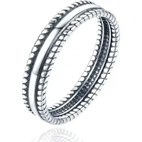 Elenza AMS Elenza Sterling Zilveren Ring met Gevlochten Details-15mm