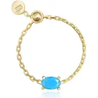 Elenza AMS Elenza .925 Zilveren Ring met Blauwe Steen