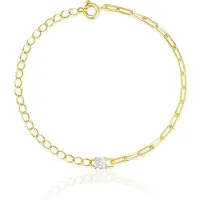 Elenza AMS Stijlvolle Elenza Vergulde Armband met Zirkonia – Tijdloze Elegantie voor Dames