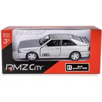 RMZ City Quattro 1980 Pull Back Model Auto Metaal 1:34 Zilver