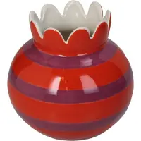 HD Collection Vaas Strepen Aardewerk 15x15x14,3cm