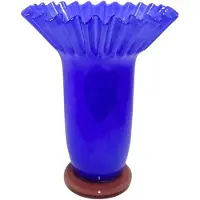 HD Collection Vaas Glas Blauw 26.5x26.5x33cm