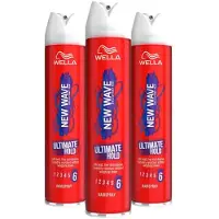 Wella 3x New Wave Haarspray Ultimate Hold 400 Ml