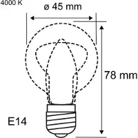 Paulmann Filament 230 V LED-kogellamp E14 2x470lm 2x4,8W 4000K Mat