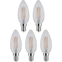 Paulmann 29096 LED-lamp Energielabel F (A - G) E14 Kaars 4.8 W Neutraalwit (Ø x h) 35 mm x 98 mm 5 stuk(s)