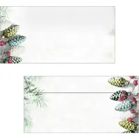 Sigel Enveloppen voor Kerstmis Christmas Garland, lang, 90 g/m², opdruk dennenappels, 50 stuks