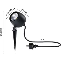 Paulmann 94776 Kikolo LED-tuinspot LED 8 W Antraciet