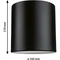 Paulmann Tallis 95612 Lampenkap Zwart (mat)